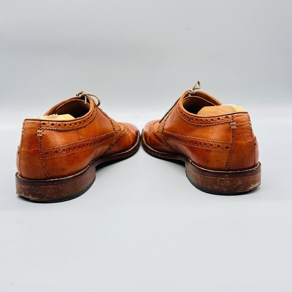 Cole Haan Shoes Mens 10 Light Brown Leather Grand OS Wingtip Oxford Dress Brogue main image 4